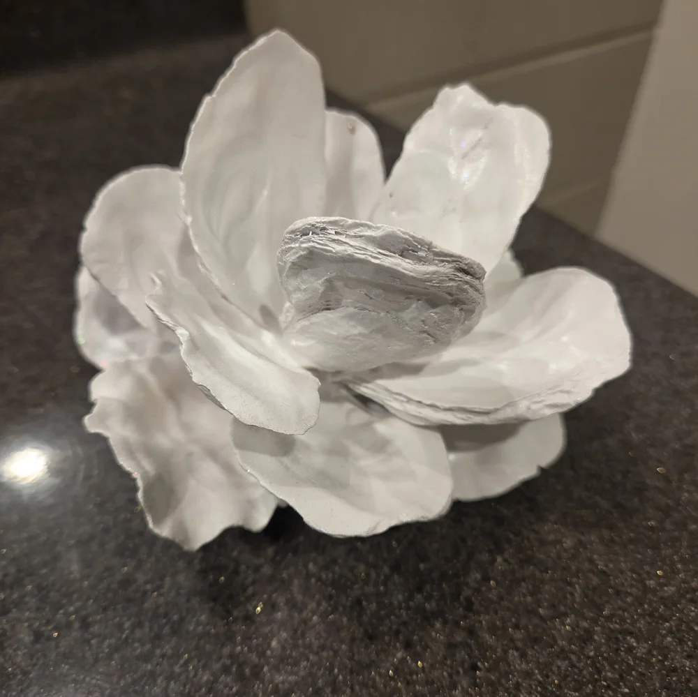 Handcrafted Oyster Shell Magnolia Flower